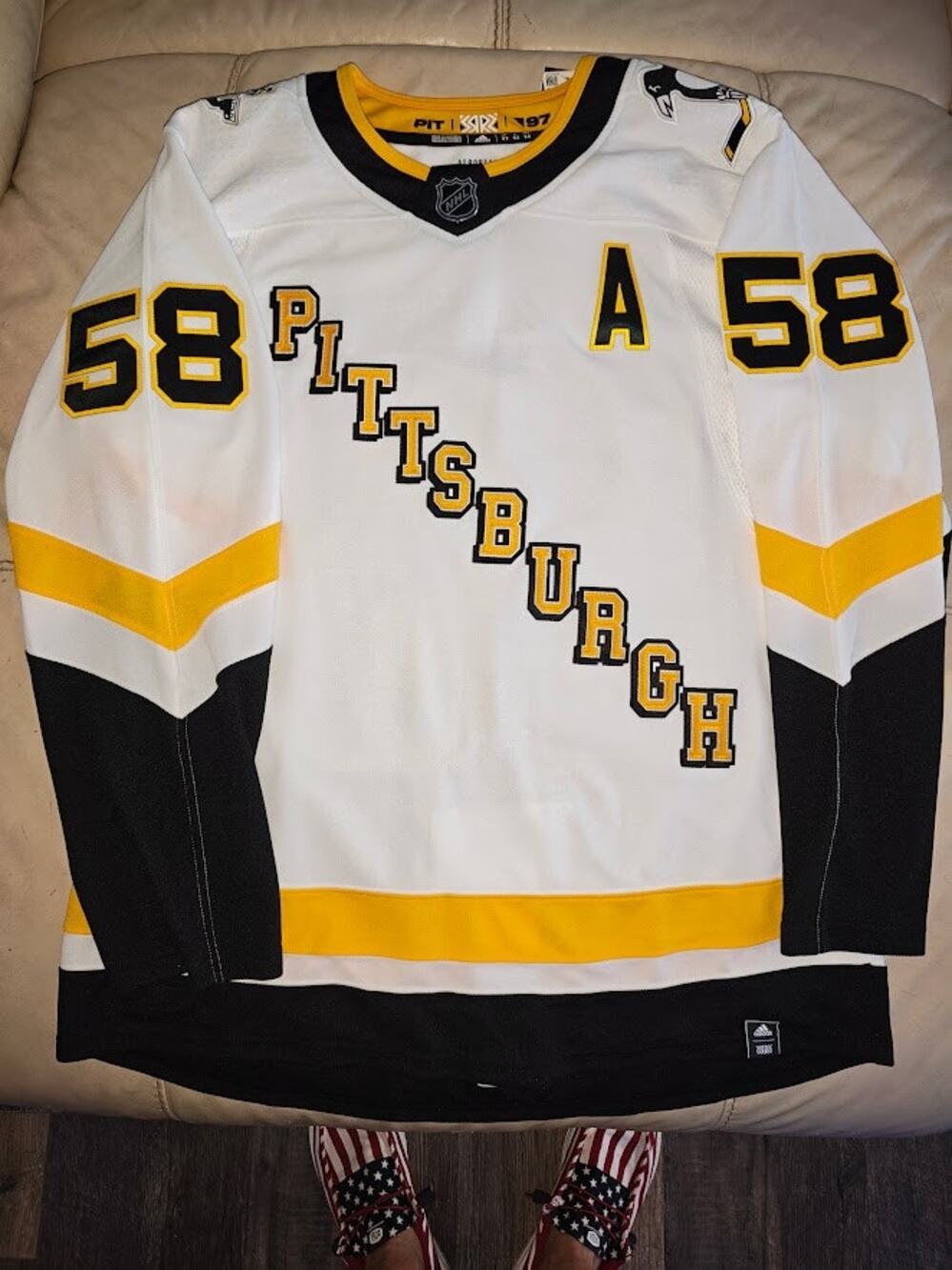 New with original tags Adidas Pittsburgh Penguins Kris Letang #58 hockey jersey